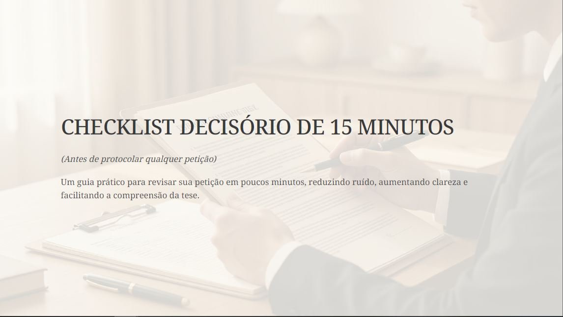 Bônus: Checklist Decisório de 15 Minutos para Petições